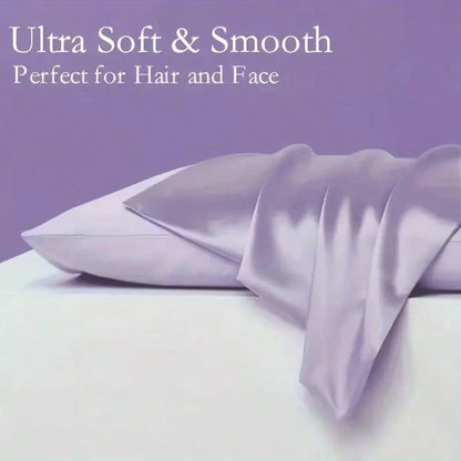 2pcs Silk Pillowcase, Satin Finish Hair Care Pillowcase, Comfortable Pillowcase Suitable For Home Decor