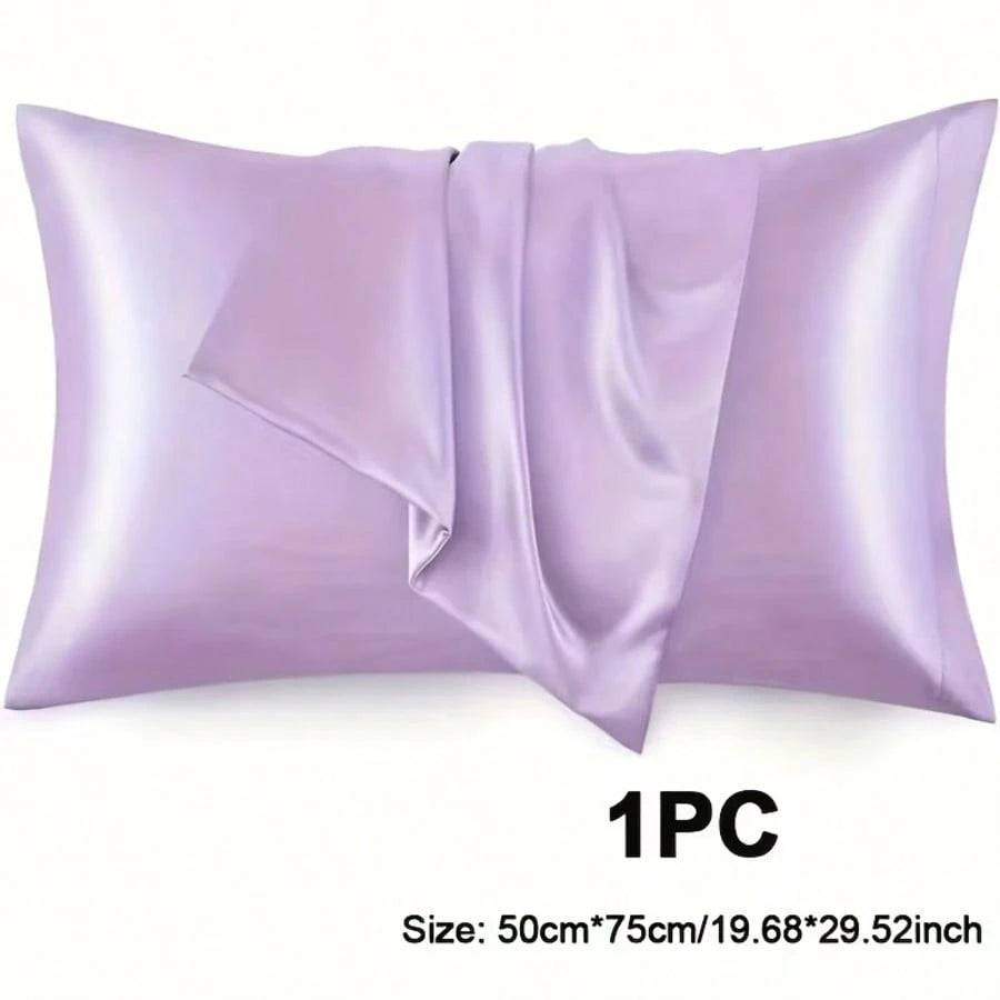 2pcs Silk Pillowcase, Satin Finish Hair Care Pillowcase, Comfortable Pillowcase Suitable For Home Decor
