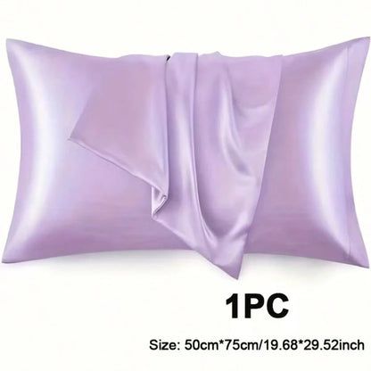 2pcs Silk Pillowcase, Satin Finish Hair Care Pillowcase, Comfortable Pillowcase Suitable For Home Decor