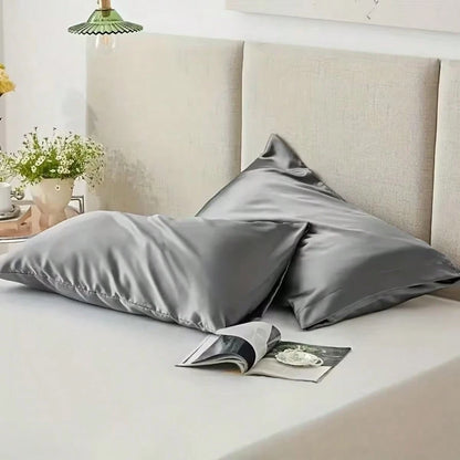 2pcs Silk Pillowcase, Satin Finish Hair Care Pillowcase, Comfortable Pillowcase Suitable For Home Decor