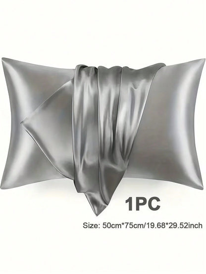 2pcs Silk Pillowcase, Satin Finish Hair Care Pillowcase, Comfortable Pillowcase Suitable For Home Decor