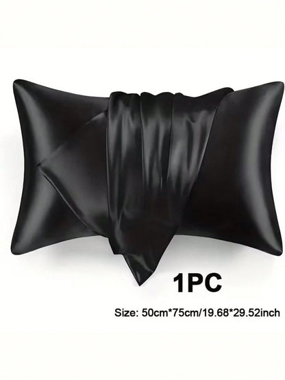 2pcs Silk Pillowcase, Satin Finish Hair Care Pillowcase, Comfortable Pillowcase Suitable For Home Decor