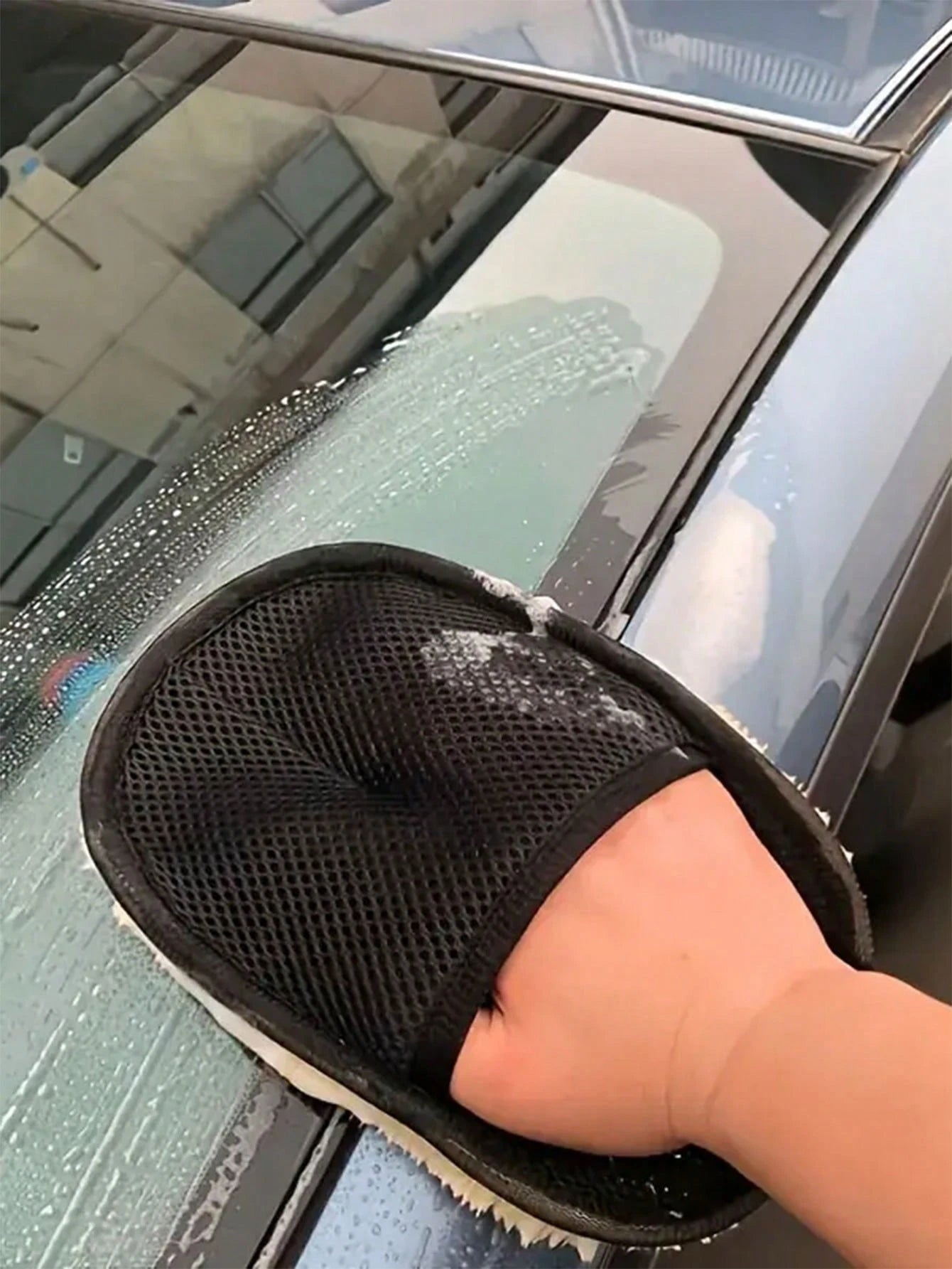 2pcs Soft Car Cleaning Gloves- Portable Durable Microfiber Detail Brush, Suitable For Interior And Exterior Car Washing, Multi-Functional Dusting And Cleaning Tool