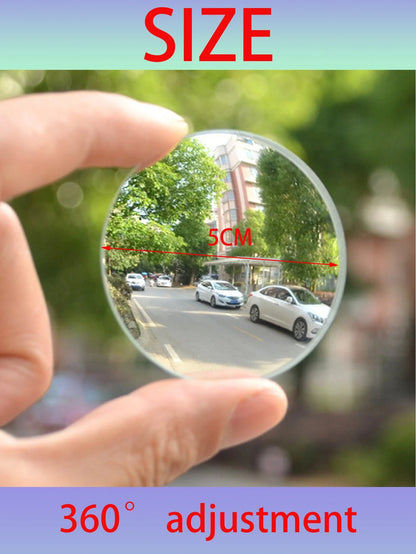2pcs Universal Silver 360° Rotating Frameless Blind Spot Mirror- A Car Safety Essential And Must-Have Accessory For Enhanced Rearview Visibility And Driver Assistance On The Road