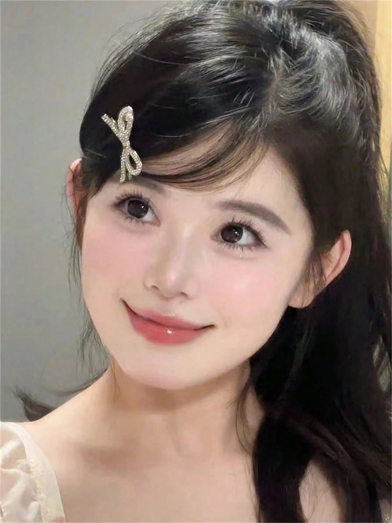 2pcs Women's Fashion Hair Clips: One Metal Crocodile Hair Clip With Rhinestone Decoration, Suitable For Wearing On Forehead Or Side; Can Be Used For Festivals, Parties, Holidays, Daily Wear, And Bohem