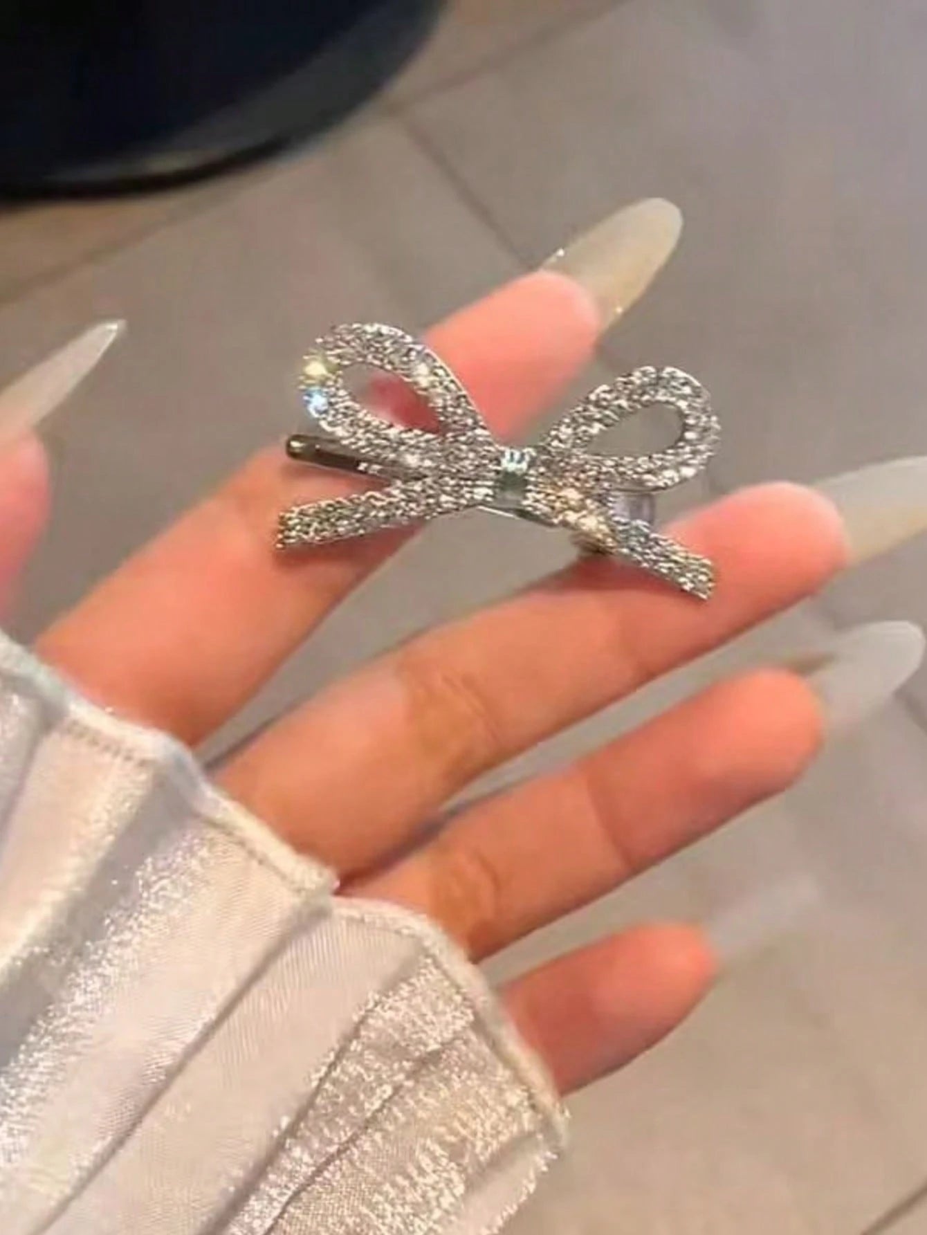2pcs Women's Fashion Hair Clips: One Metal Crocodile Hair Clip With Rhinestone Decoration, Suitable For Wearing On Forehead Or Side; Can Be Used For Festivals, Parties, Holidays, Daily Wear, And Bohem