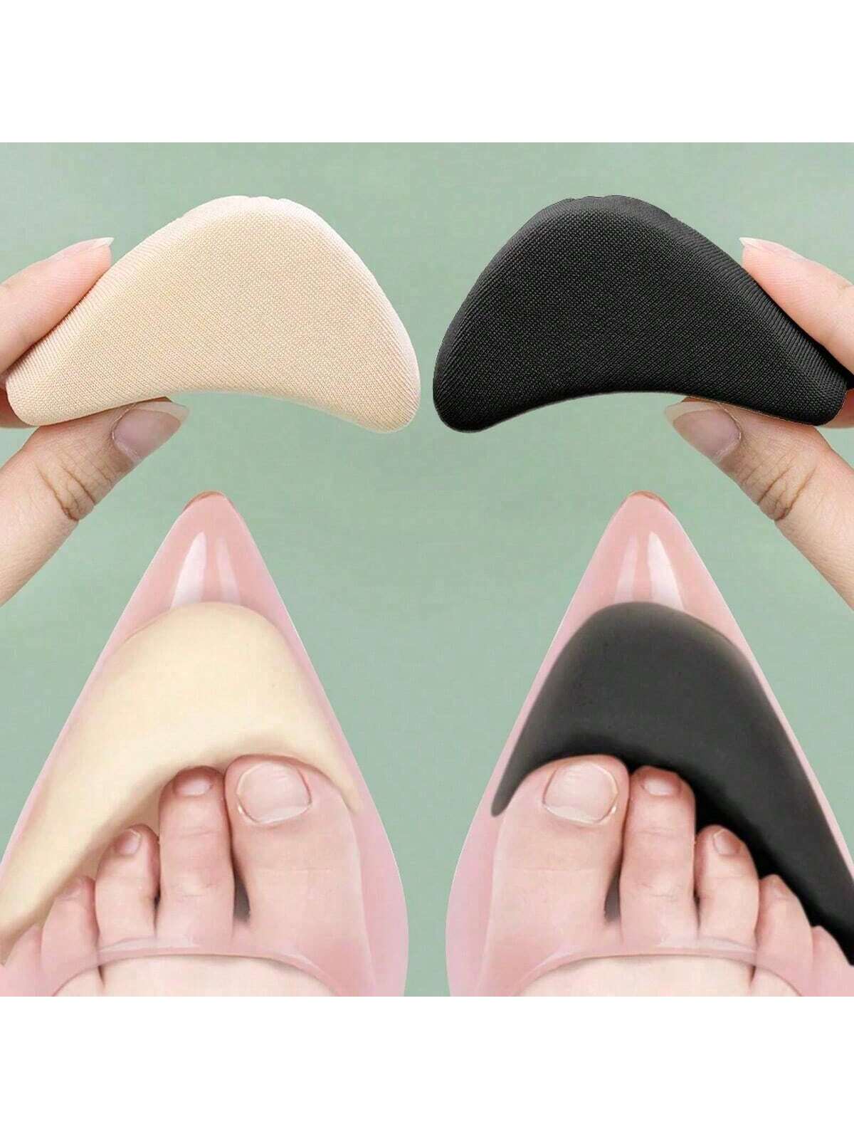 2pcs Women's Foam Forefoot Insert Pads For High Heels, Pain Relief & Shoe Size Reducing Insoles, Shoe Filling & Protector Accessories, Shoes And Boots Accessories, Back To School Supplies Insulation,