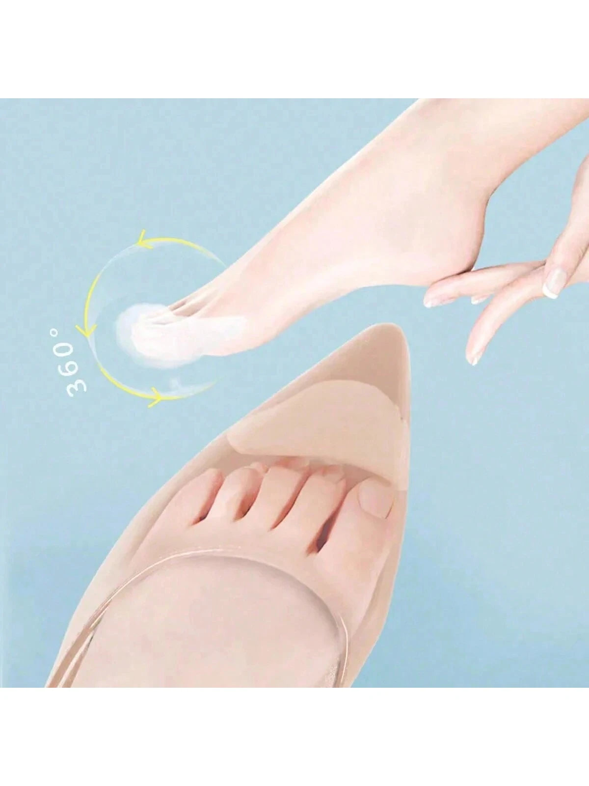 2pcs Women's Foam Forefoot Insert Pads For High Heels, Pain Relief & Shoe Size Reducing Insoles, Shoe Filling & Protector Accessories, Shoes And Boots Accessories, Back To School Supplies Insulation,