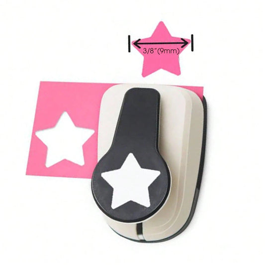 3/8 Inch 8mm Star Shaped Hole Punch Cutter, Suitable For Paper Crafts, Card Making, Scrapbooking, Journals, Portable, Ideal For Students