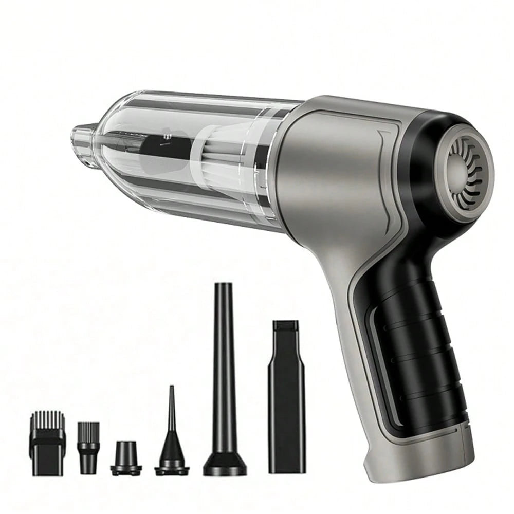 3-In-1 Car Vacuum Cleaner Powerful Suction Portable Handheld Cordless Vacuum Cleaner Suitable For Dry And Wet Use (2400mAh)