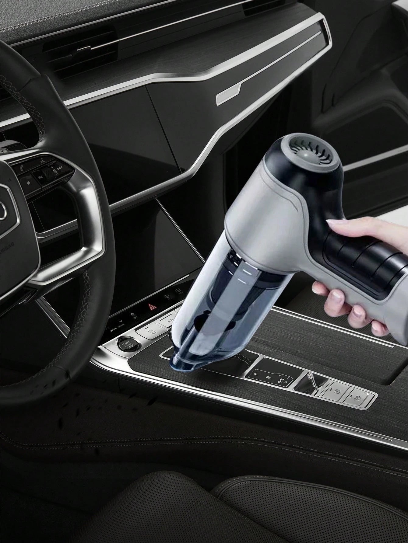 3-In-1 Car Vacuum Cleaner Powerful Suction Portable Handheld Cordless Vacuum Cleaner Suitable For Dry And Wet Use (2400mAh)