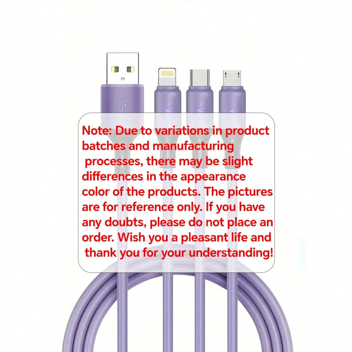 3-In-1 Usb-C Charging Cable (Apple MFi Certification), USB-C Android Compatible With Iphone 14/13/12/11/S24/S23/S22/S21, Universal Efficient Charging Adapter-Data Transmission Is Not Supported