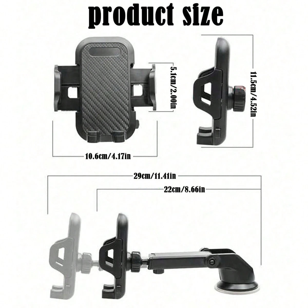 3-In-1 Vehicle Windshield Ventilation Bracket, Suitable For Cars And Mobile Phone Accessories, Compatible With All Mobile Phone Holders