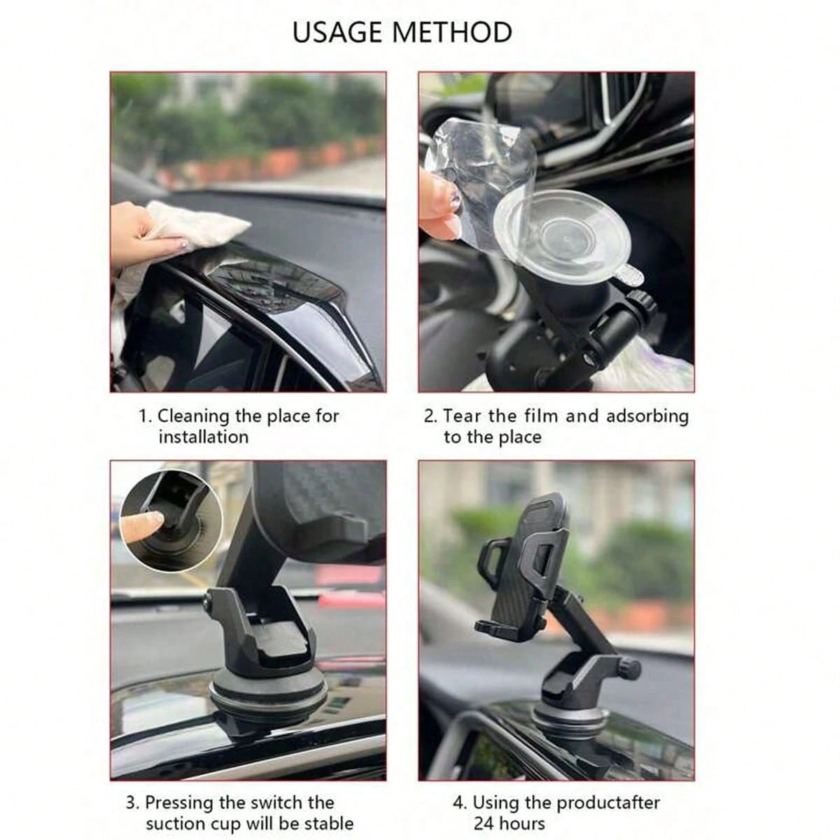 3-In-1 Vehicle Windshield Ventilation Bracket, Suitable For Cars And Mobile Phone Accessories, Compatible With All Mobile Phone Holders
