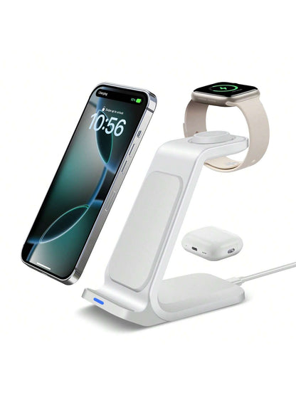 3 In 1 Wireless Charger Fast Charging Dock Multifunctional Charging Station Compatible With IPhone 17 16 15 14 13 12 11 Pro/Max/Plus Compatible With Apple Watch Ultra 11 SE 10 9 8 7 6 5 4 3 2 Compatib