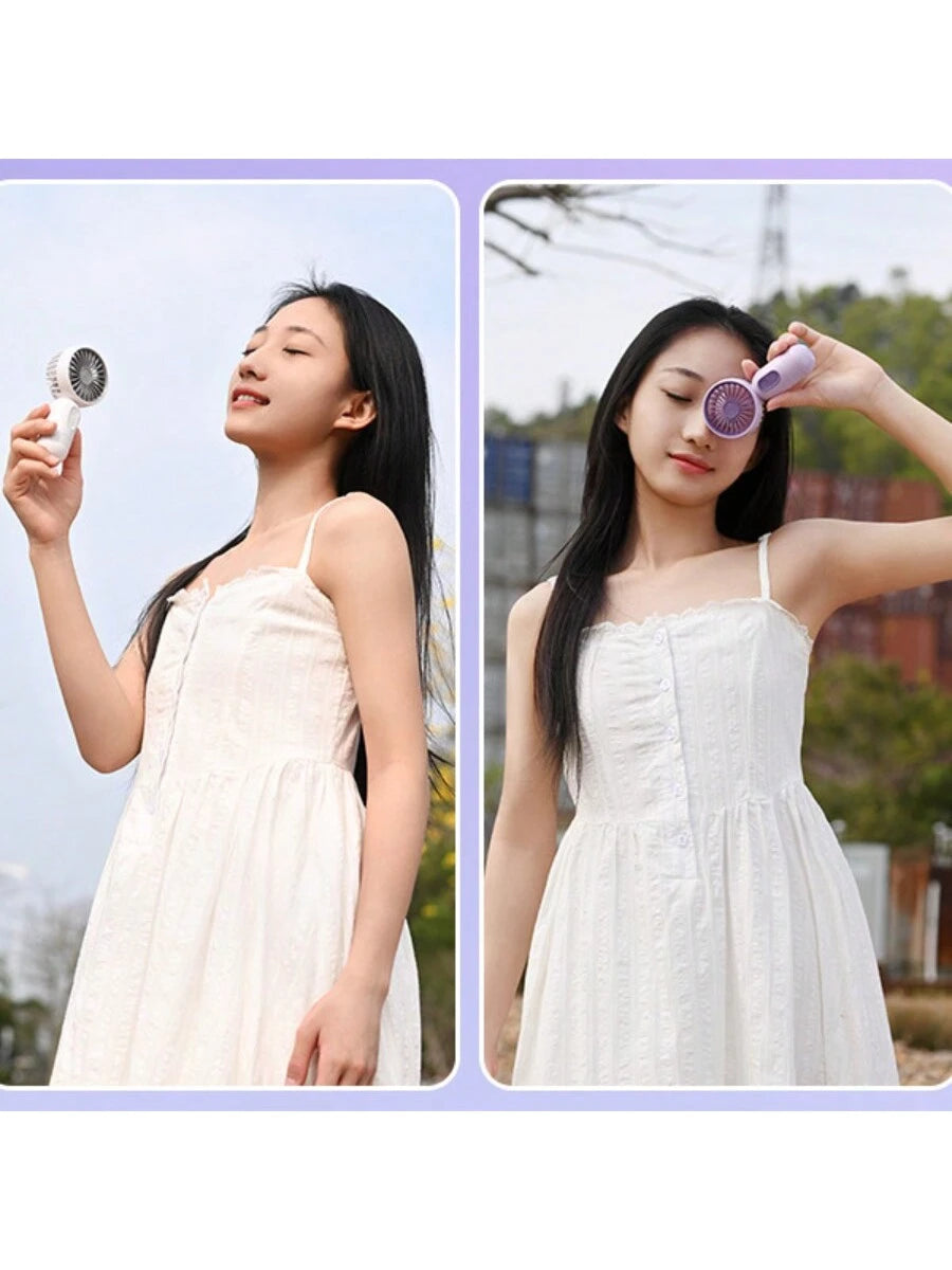 3-Pack Portable Mini Fan Handheld Personal Small Fan With 3-Speed For Travel, USB Rechargeable Battery Operated Eyelash Fan