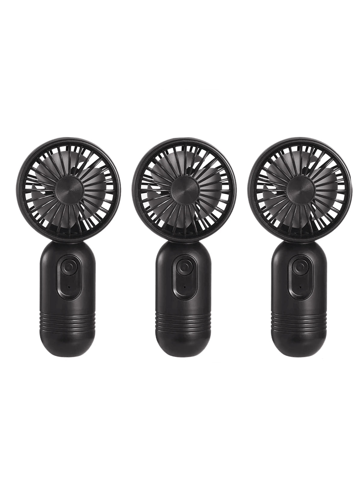 3-Pack Portable Mini Fan Handheld Personal Small Fan With 3-Speed For Travel, USB Rechargeable Battery Operated Eyelash Fan