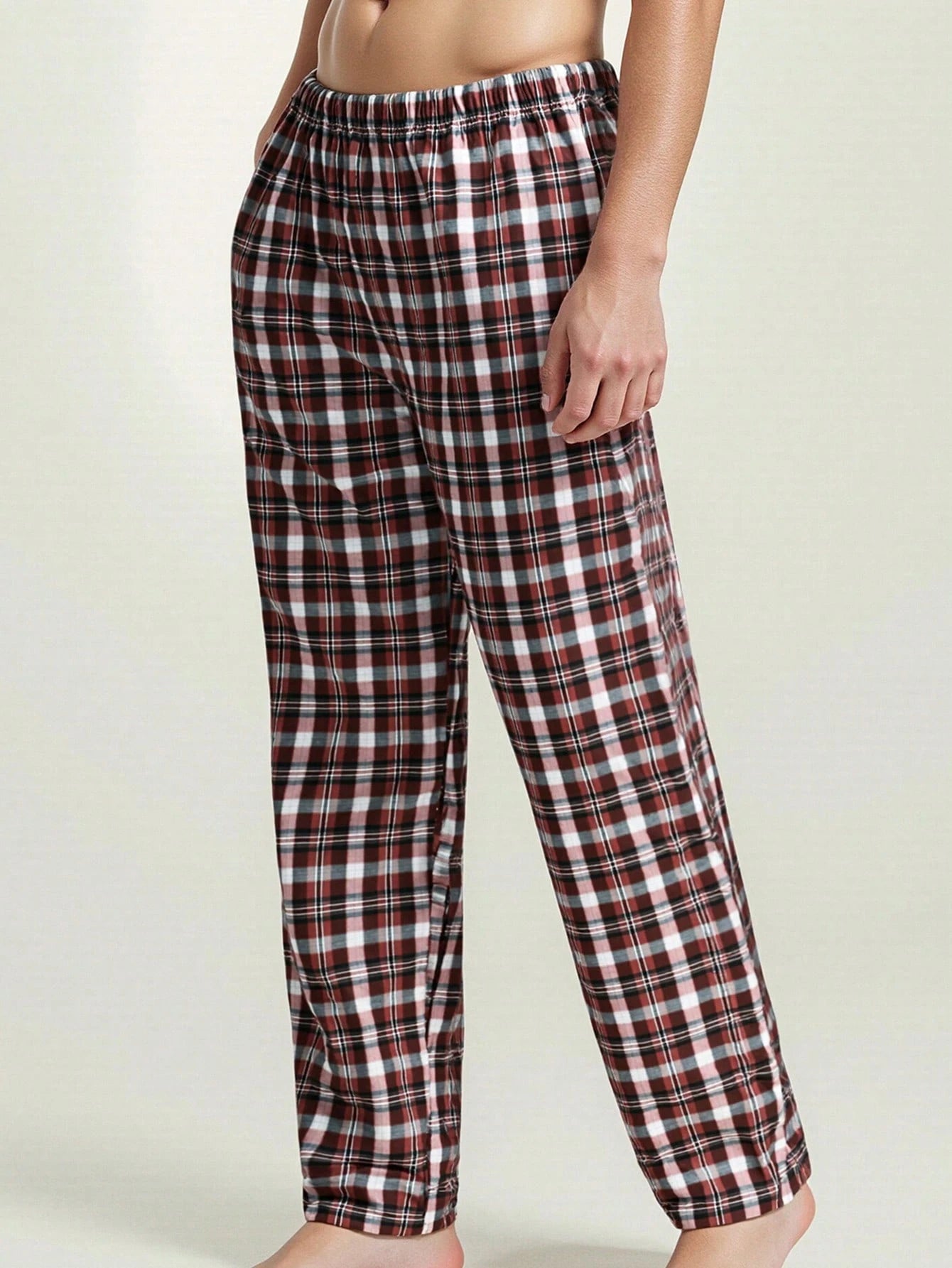 3 Packs Men's Plaid Printed Straight Leg Pajama Pants, Breathable Loose Elastic Waist Sports Pants With Pockets, Multi-Color Fall Winter Casual Set