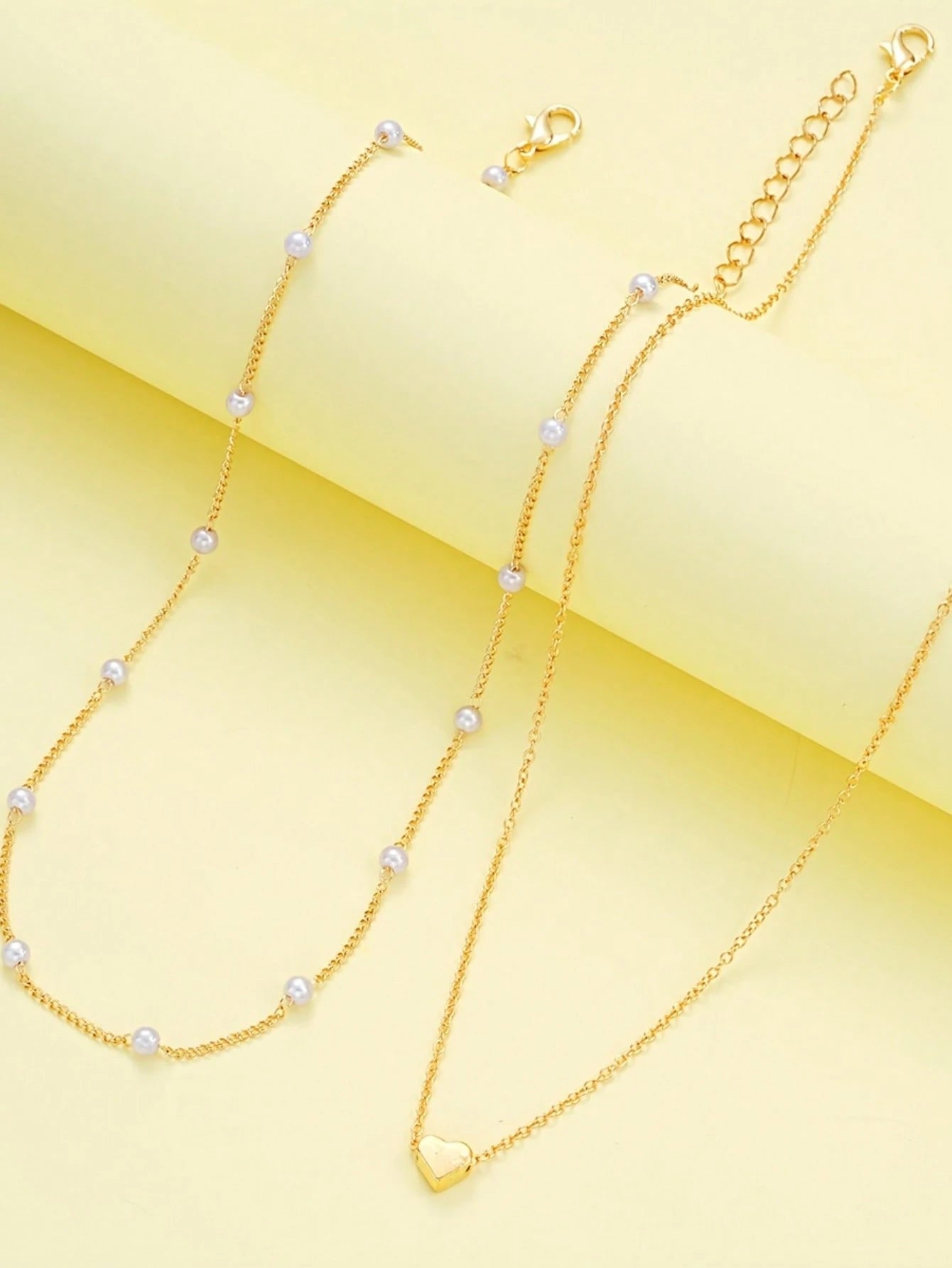 3-Piece Faux Pearl Jewelry Set, Includes Necklace And Bracelet, Suitable For Women's Date, Vacation, Daily Wear, Simple Casual