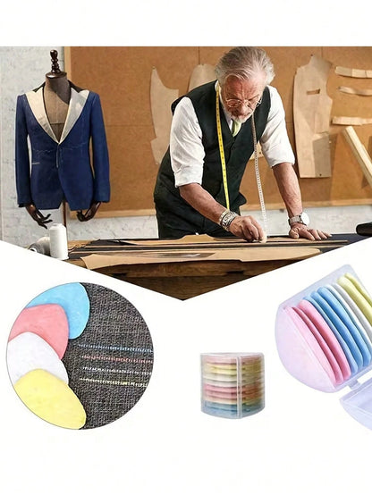 30/20/10pcs Triangle Tailor Chalk Set Sewing Accessories Wipeable Fabric Tailor's Chalk Set Hemming Fabric Marking Pen In For Precision Crafting DIY Crafting Multi-Color Sewing Pattern Marking Tool (P