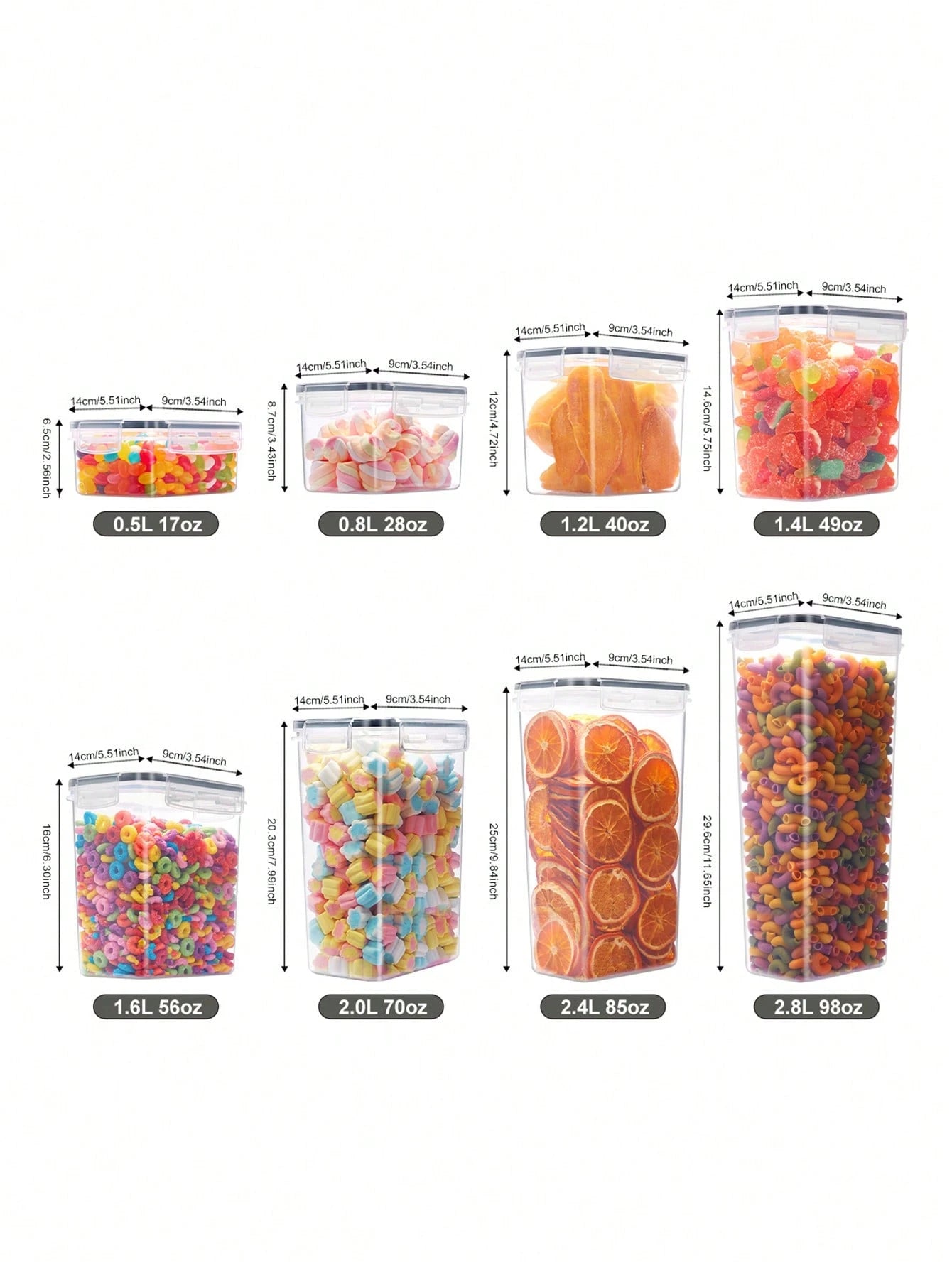 30pcs Large Airtight Food Storage Container Set With Lid, Effective Leak Proof & Keeps Food Dry, RV Kitchen, Refrigerator & Pantry Storage Set For Cereal, Spaghetti, Flour & Sugar,  Without Battery