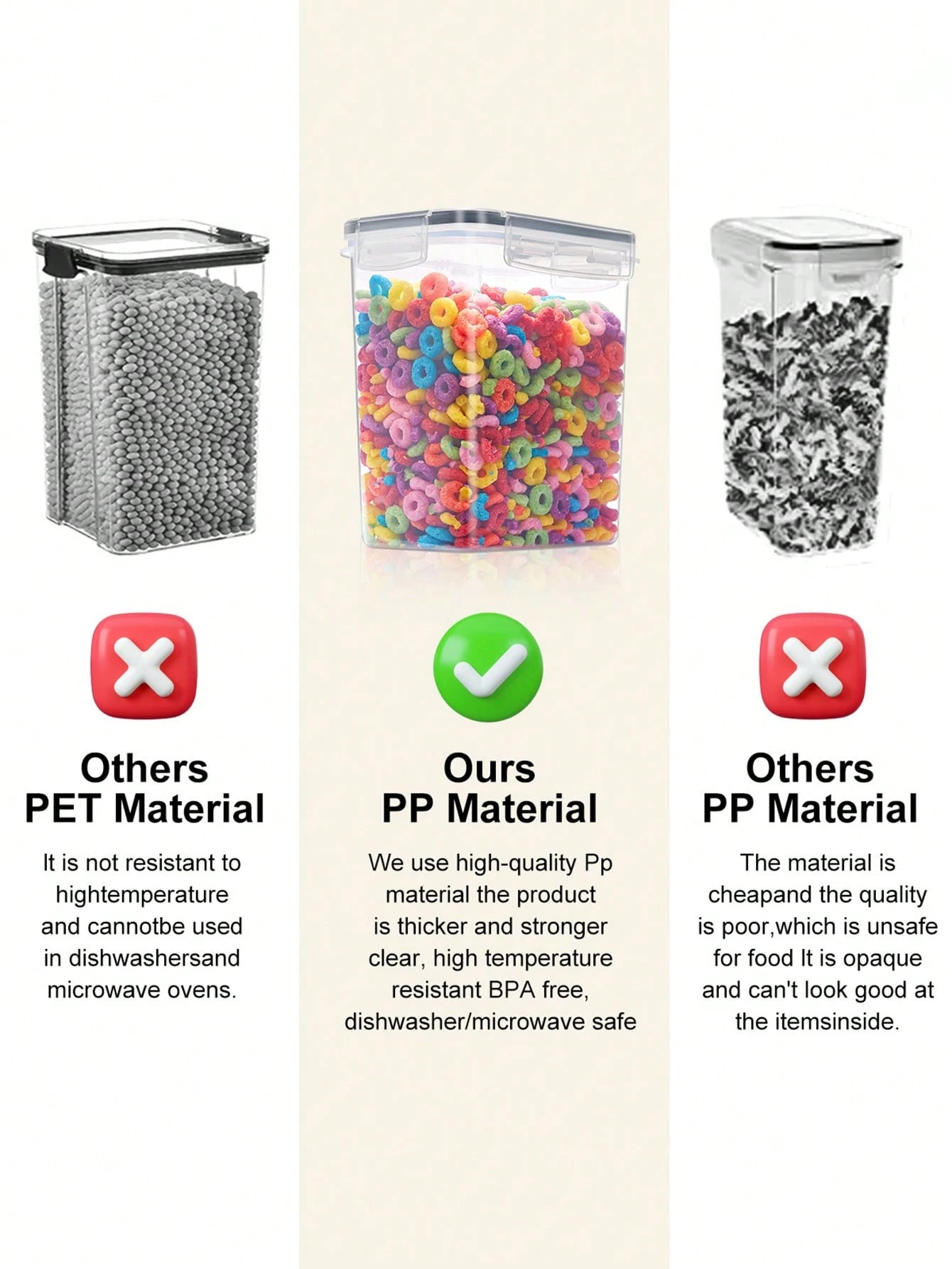 30pcs Large Airtight Food Storage Container Set With Lid, Effective Leak Proof & Keeps Food Dry, RV Kitchen, Refrigerator & Pantry Storage Set For Cereal, Spaghetti, Flour & Sugar,  Without Battery