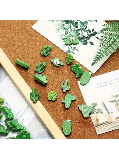 30pcs Plant Decorative Pushpins, Cork Board Tacks, Push Pin Thumb Tacks, Push Pins Decorative For Cork Board Nail,Back To School,School Supplies