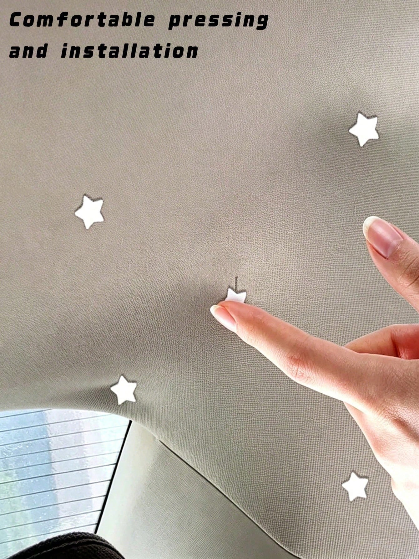 30pcs Universal Five-Point Star Car Headliner Fabric Fastener Clips, For Repairing Detached Headliner, Creative Decorative Flat Studs, Car Interior Trim Accessories