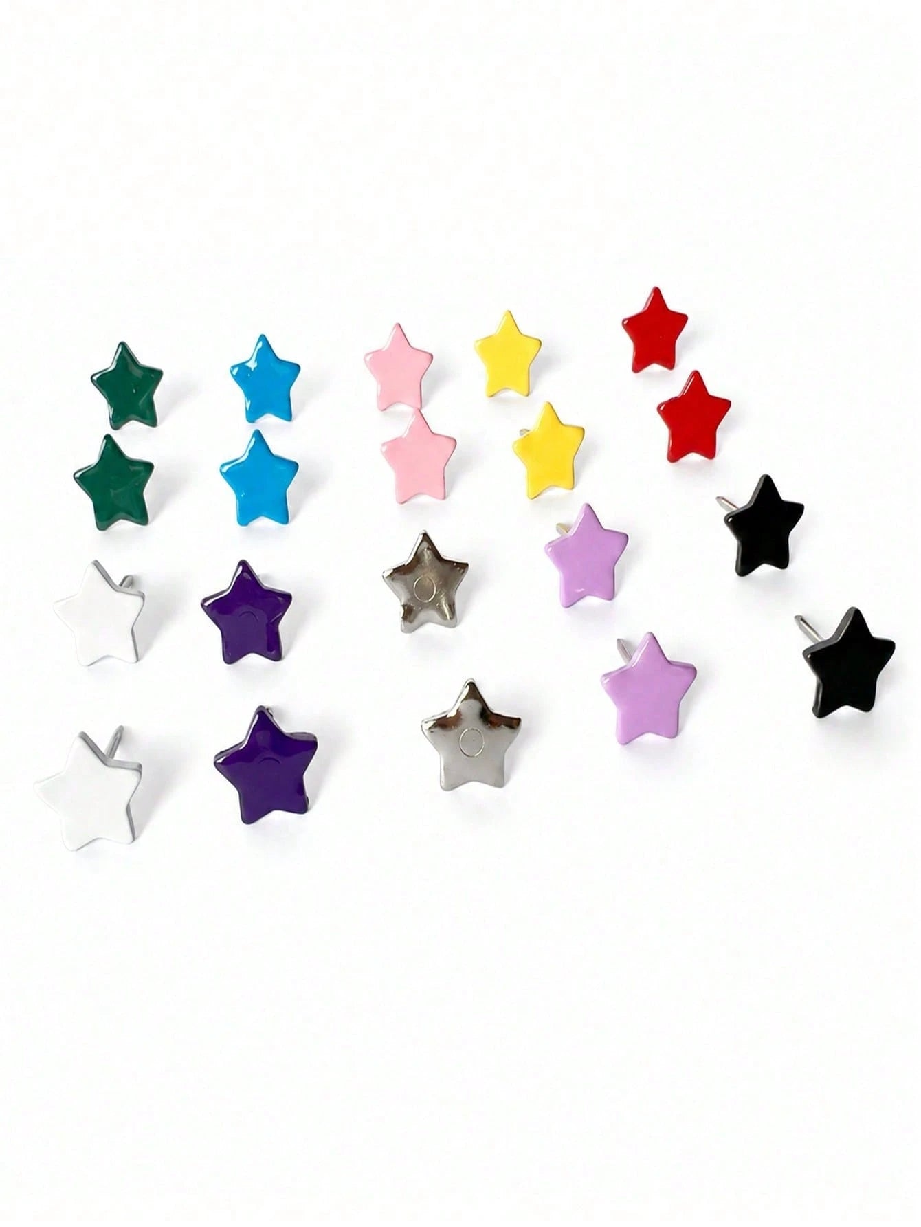 30pcs Universal Five-Point Star Car Headliner Fabric Fastener Clips, For Repairing Detached Headliner, Creative Decorative Flat Studs, Car Interior Trim Accessories