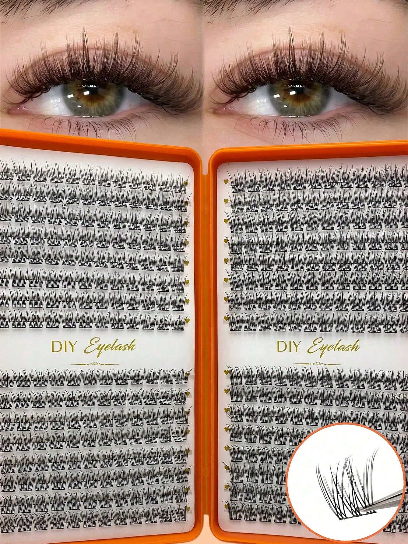 32 Rows/384 Pcs Waterproof Mink Eyelashes, Natural Soft Curl. 10-12mm Mixed 0.07mm C/D Shape Natural Curly Lashes. Lightweight DIY Eyelashes, Suitable For Creating Looks From Natural To Voluminous. Su