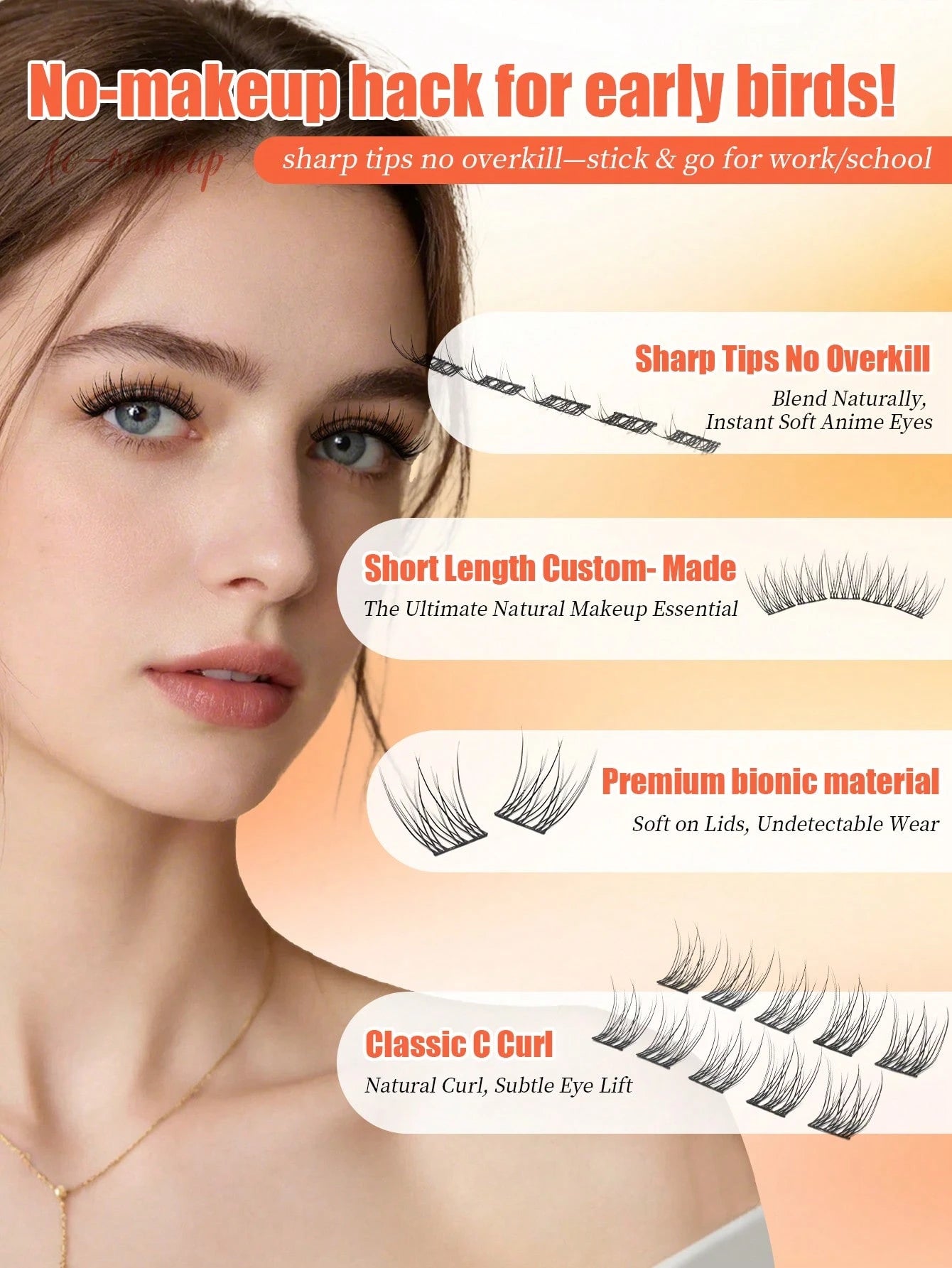 32 Rows/384 Pcs Waterproof Mink Eyelashes, Natural Soft Curl. 10-12mm Mixed 0.07mm C/D Shape Natural Curly Lashes. Lightweight DIY Eyelashes, Suitable For Creating Looks From Natural To Voluminous. Su