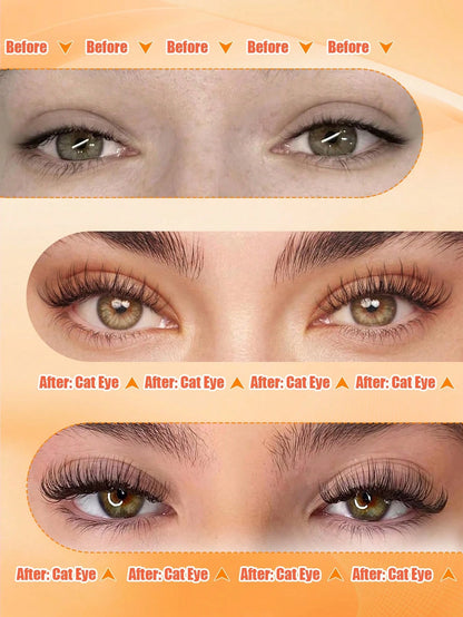 32 Rows/384 Pcs Waterproof Mink Eyelashes, Natural Soft Curl. 10-12mm Mixed 0.07mm C/D Shape Natural Curly Lashes. Lightweight DIY Eyelashes, Suitable For Creating Looks From Natural To Voluminous. Su