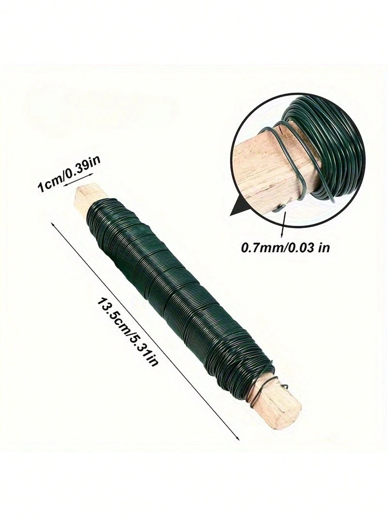35m Green Metal Binding Wire, Rust-Proof Floral Craft Wire, Flexible Baked Lacquer Coating Reusable, Gardening Floral Arrangement DIY Handmade Christmas Decoration Craft Weaving, Gift For DIY Crafters