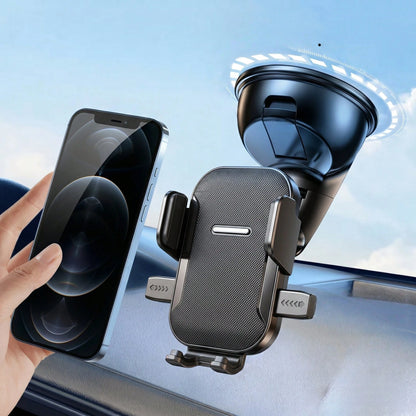 360° Adjustable Suction Cup Car Phone Holder, Compatible With Horizontal And Vertical Orientations, Stable Dashboard Navigation Mount, Compact And Stylish| Ultra-Strong Suction| Desktop Phone Stand