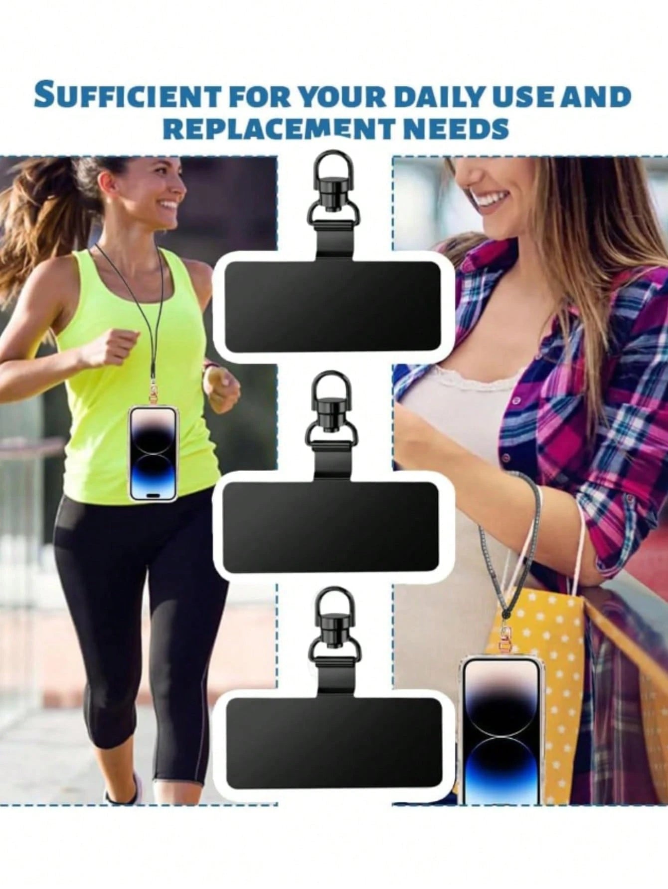 360° Rotatable Stainless Steel Phone Lanyard Hook- Metal Washer, For Securely Fixing Phone Lanyard