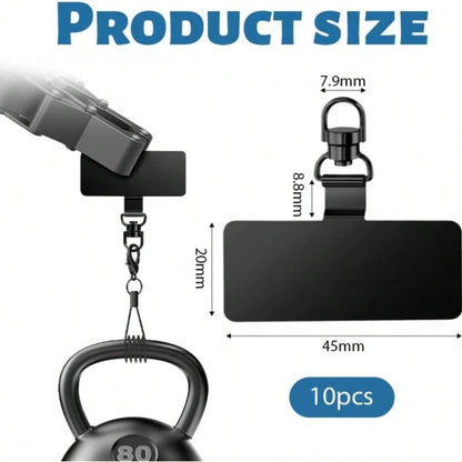 360° Rotatable Stainless Steel Phone Lanyard Hook- Metal Washer, For Securely Fixing Phone Lanyard