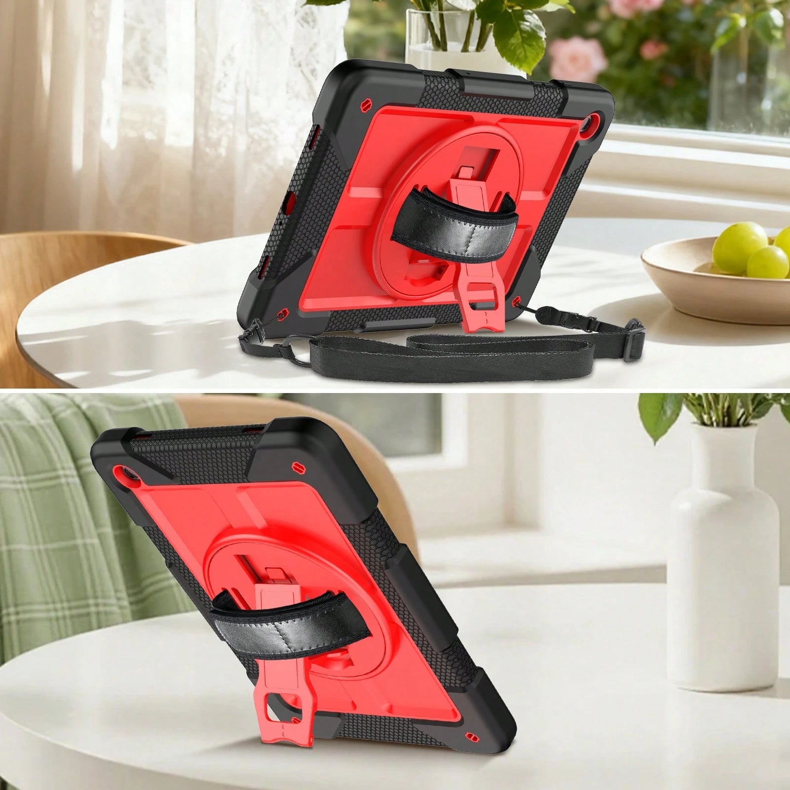 360° Rotating Stand Protective Case Suitable For 11th Gen A16/10th Gen 11-Inch, 10.9-Inch, 9th/8th/7th Gen 10.2-Inch, 6th/5th Gen/Air2/Pro 2016 9.7-Inch, And Galaxy Tab A11+/A11 Plus/A9+/A9 Plus 11-In