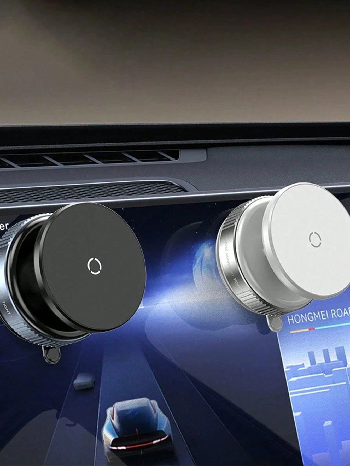 360° Rotating Universal Vacuum Suction Cup Phone Holder- Strong Fixation, 7kg Load Capacity, Suitable For Navigation, N52 Magnet For Stable Performance, Adjustable Angle, Compact Design, Fits Large P