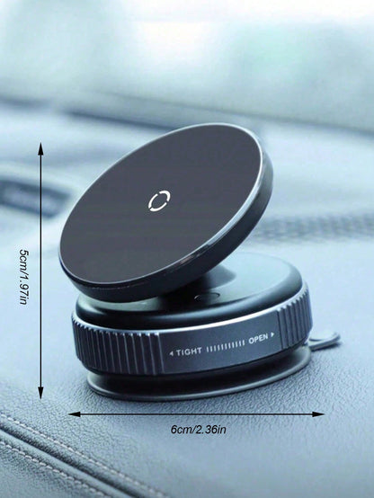 360° Rotating Universal Vacuum Suction Cup Phone Holder- Strong Fixation, 7kg Load Capacity, Suitable For Navigation, N52 Magnet For Stable Performance, Adjustable Angle, Compact Design, Fits Large P