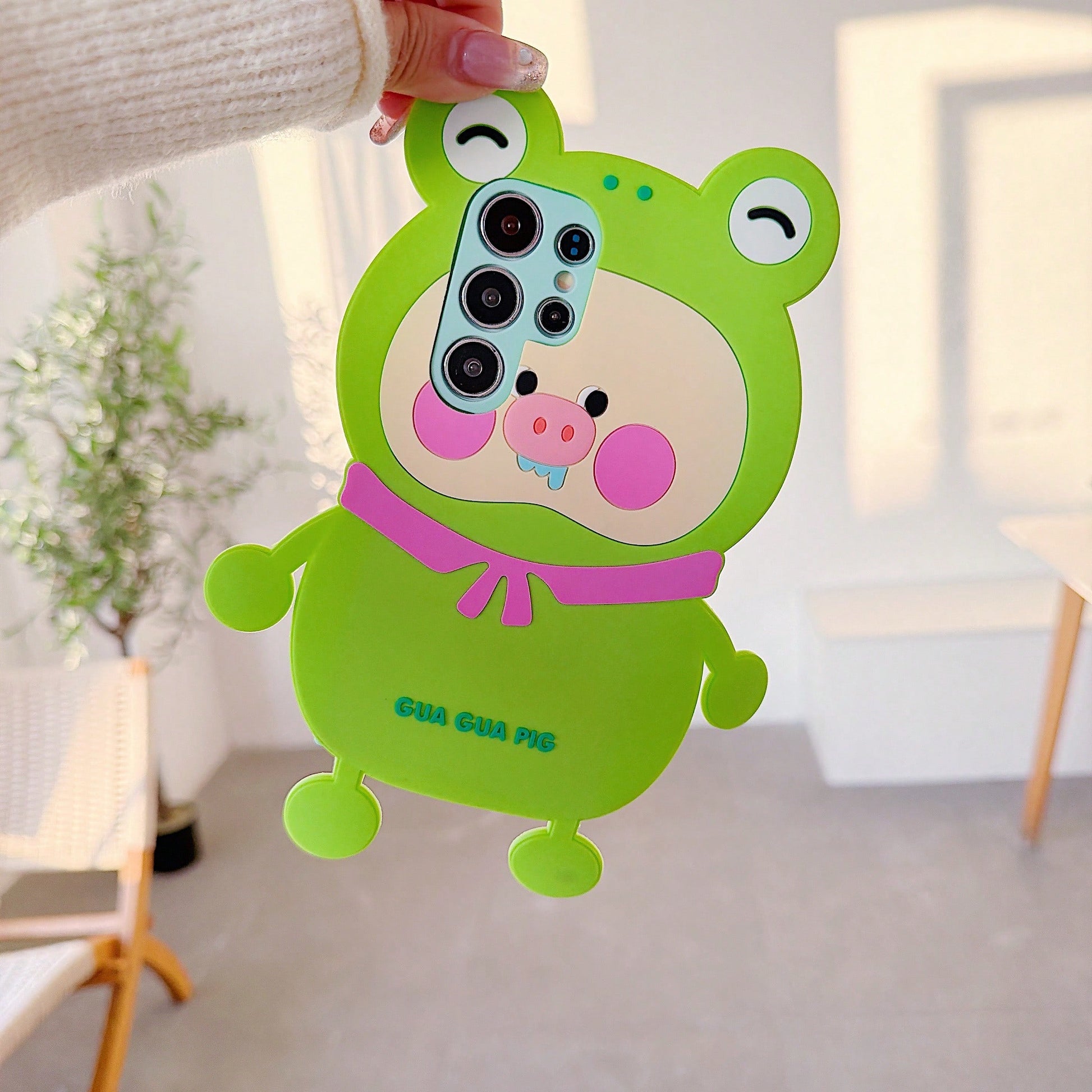 3D Cute Pig Silicone Phone Shockproof Protective Cover Fit A38/A74/Reno8/Reno9/Reno10/GT5 Daily Shopping Travel Party Outdoor Selfie Use