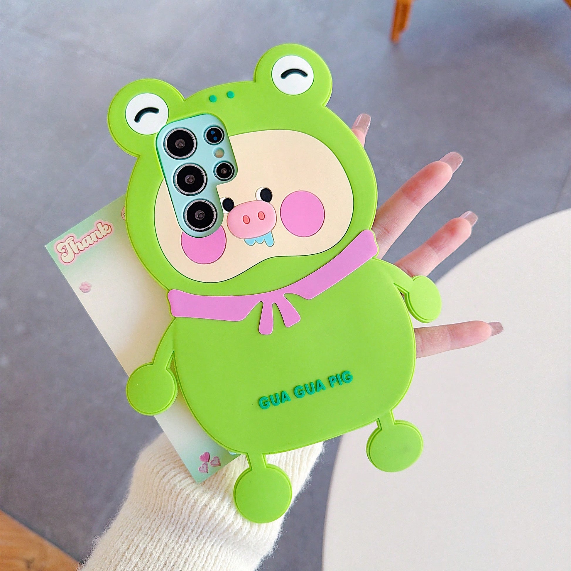 3D Cute Pig Silicone Phone Shockproof Protective Cover Fit A38/A74/Reno8/Reno9/Reno10/GT5 Daily Shopping Travel Party Outdoor Selfie Use