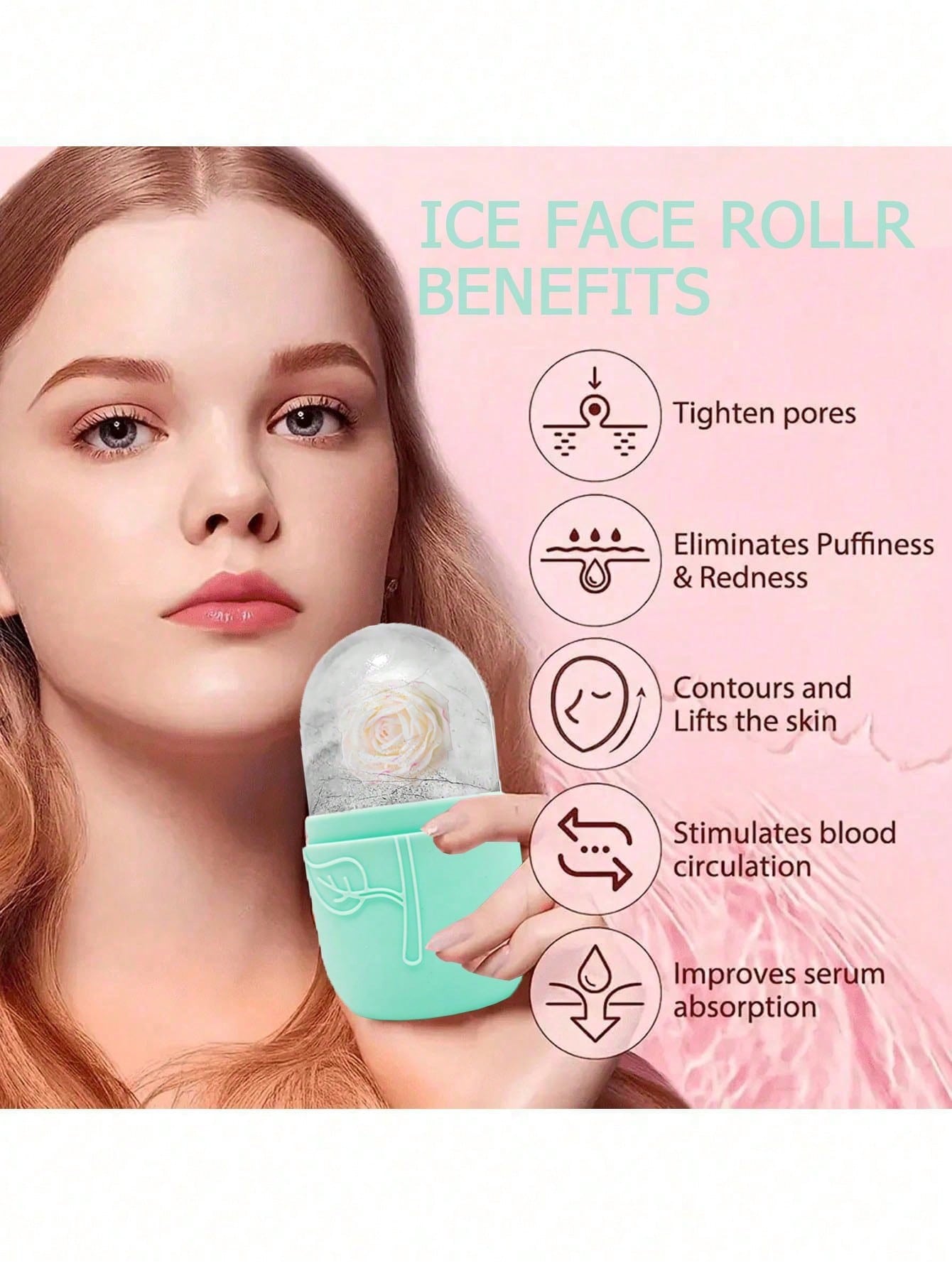 3pcs Facial Beauty Gua Sha Ice Mold Set, Roller Massage Gua Sha Tool Kit, Green Body Detox & Facial Lifting Massage