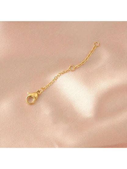 3Pcs Golden Stainless Steel Necklace Extender Chain Necklace Extenders Tail Chains For Bracelet Anklet Stainless Steel Chain Extenders For Jewelry Making, Golden Diy,Father's Day, Mother's Day, Christ