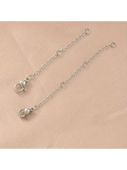 3Pcs Golden Stainless Steel Necklace Extender Chain Necklace Extenders Tail Chains For Bracelet Anklet Stainless Steel Chain Extenders For Jewelry Making, Golden Diy,Father's Day, Mother's Day, Christ