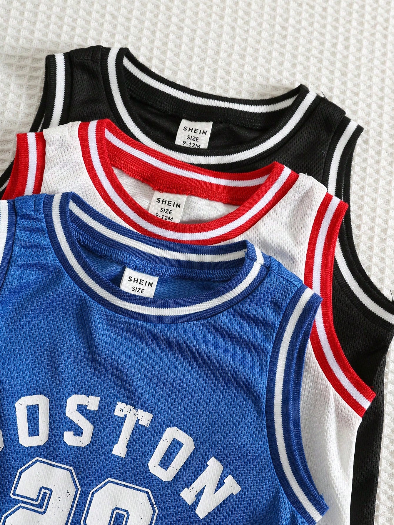 3pcs Newborn Baby Boy Casual Sports Sleeveless Romper With Letter Print, Colorblock, Basic Multi-Pack, Summer Romper Shorts