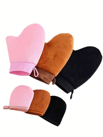 3pcs Self-Tanning Kit, Includes Gloves, Back Applicator, Body Lotion Applicator Gloves, Rapid Tanning Oil And Sun Protection Massage Care, Suitable For Face And Body Tanning