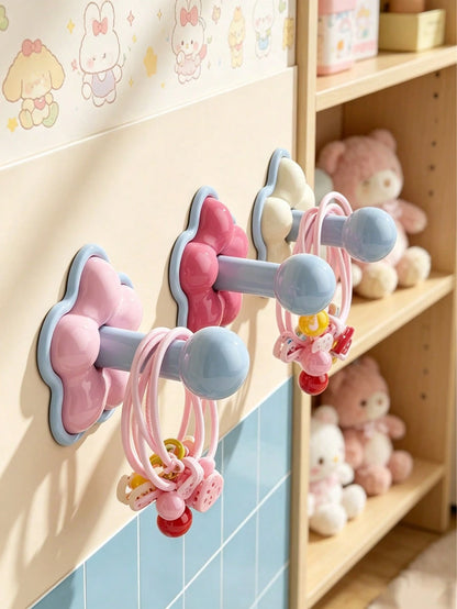3pcs/Set Cute Colorful Hooks, Round Tip Hooks Won't Damage Clothes, Waterproof, Suitable For Children's Room, Baby Supplies, Baby Girl Supplies, Newborn Essentials