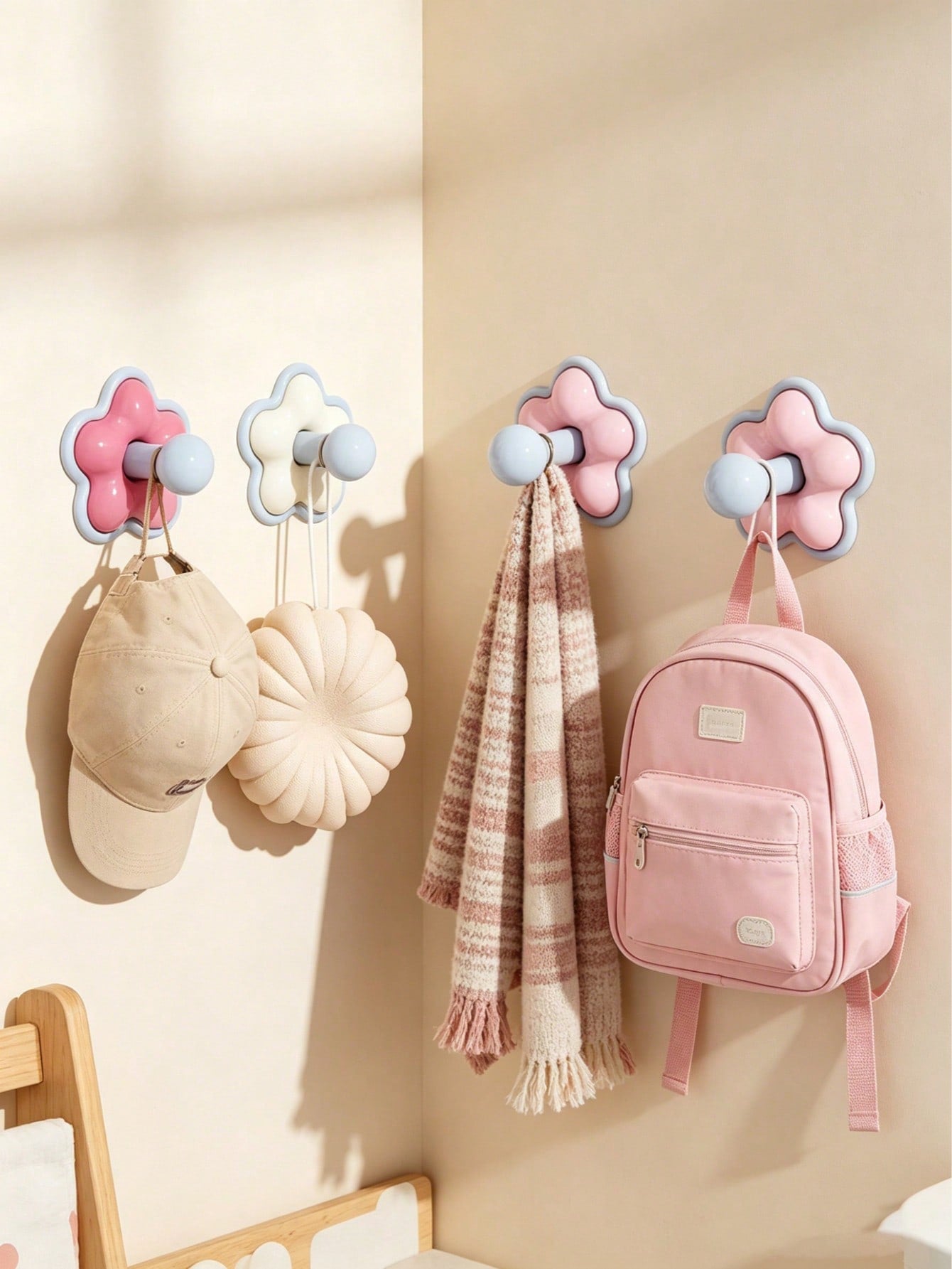 3pcs/Set Cute Colorful Hooks, Round Tip Hooks Won't Damage Clothes, Waterproof, Suitable For Children's Room, Baby Supplies, Baby Girl Supplies, Newborn Essentials