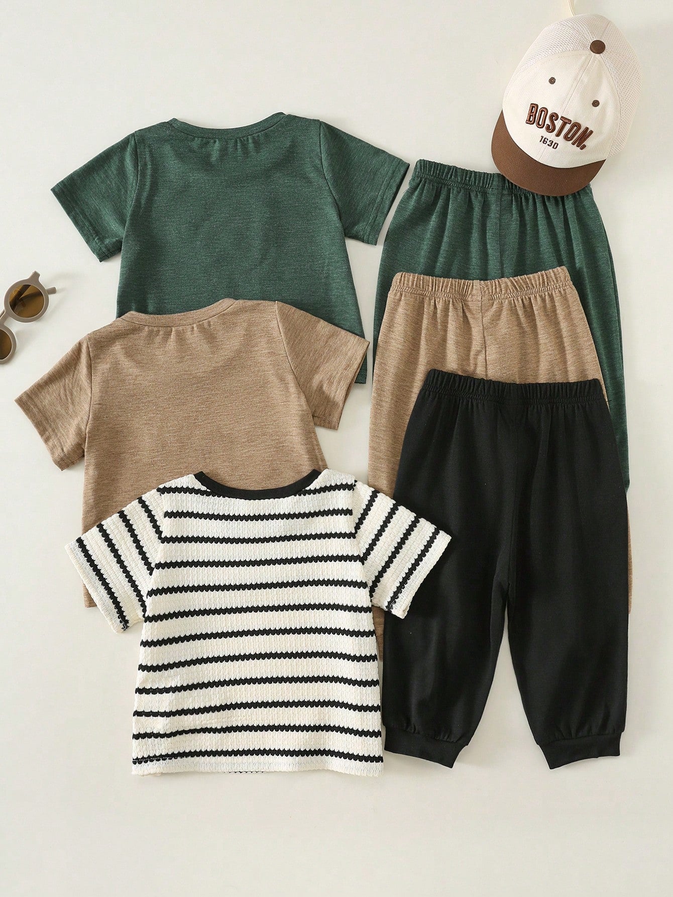 3pcs/Set Toddler Unisex Baby Boy/Girl Casual Cute 3D Embossed Pattern Short Sleeve T-Shirt And Pants Outfit Sets, Baby Boy Summer Clothes