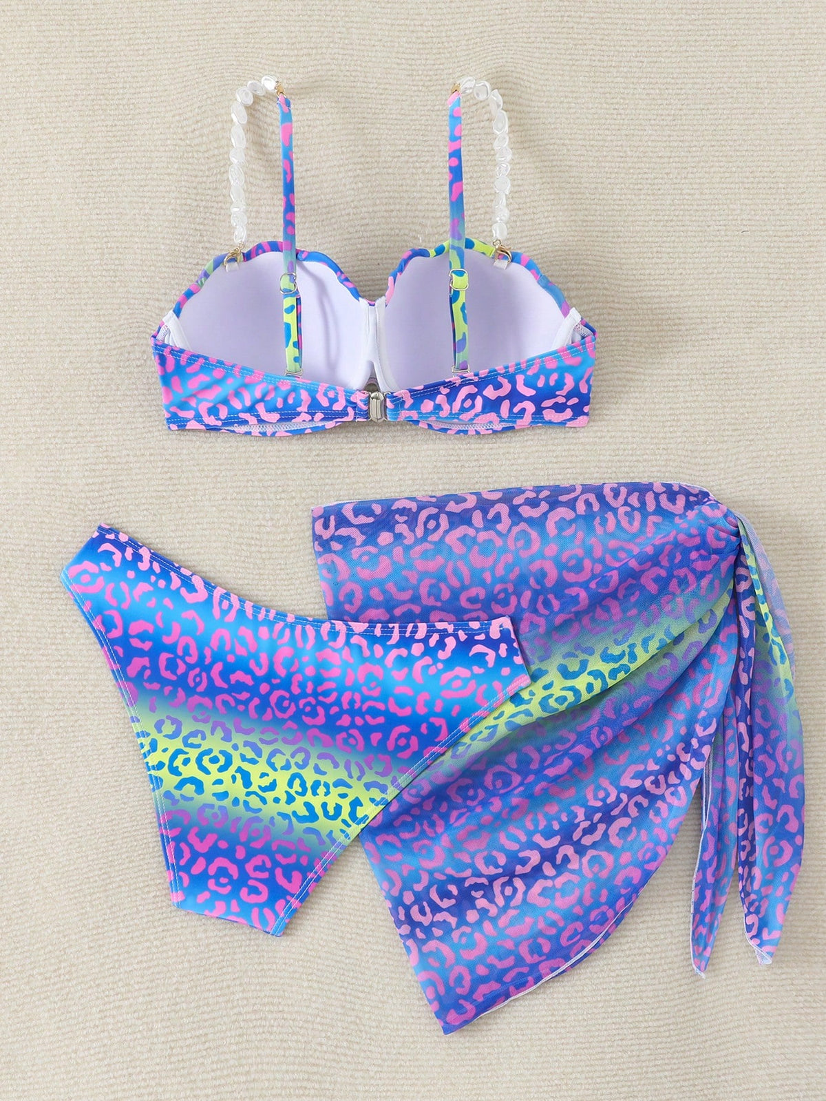 3pcs/Set Women Bikini For Beach Vacation Summer Casual